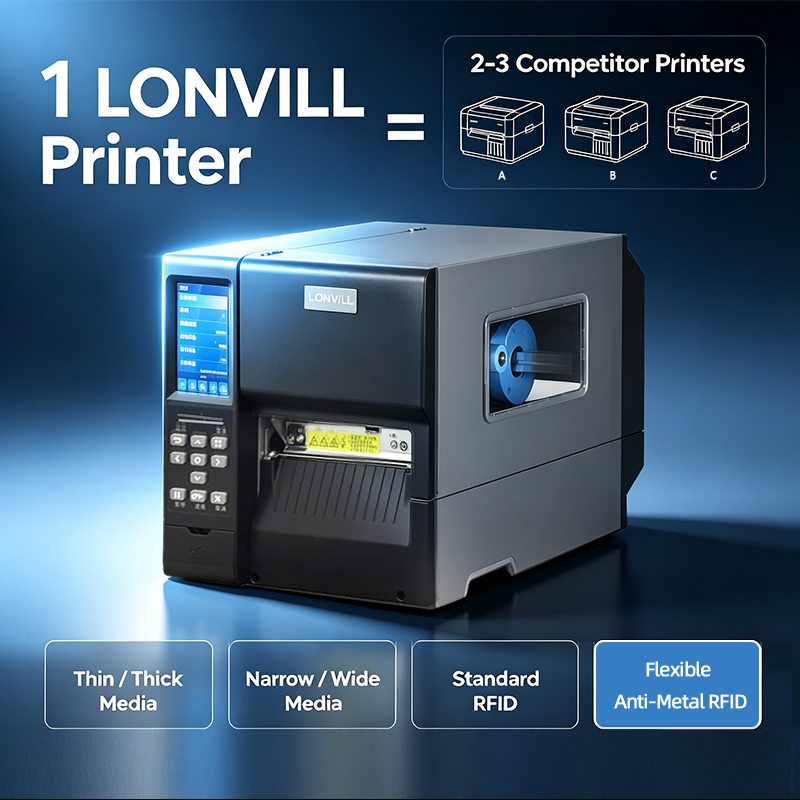 LONVILL Custom 600dpi RFID Lab - Barcode Printer ulasan dan harga