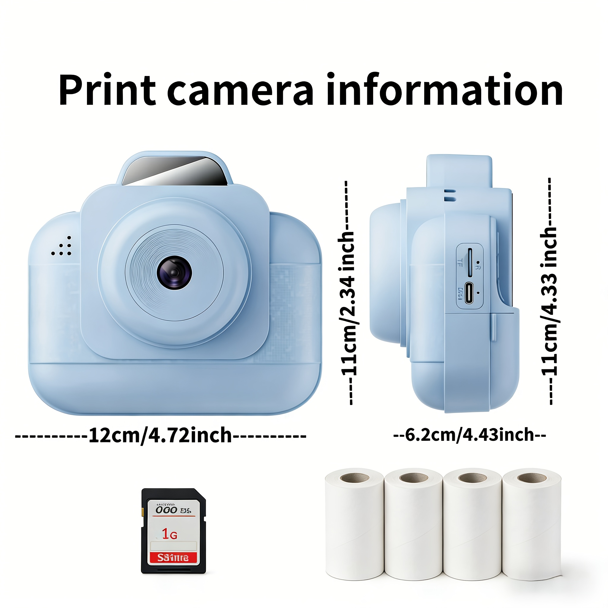Portable photo printer (blue)  - Printer Paper ulasan dan harga